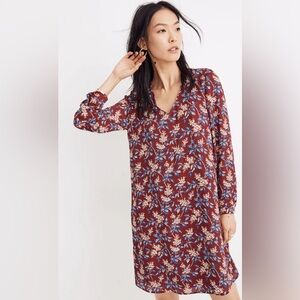 Madewell Button-Back Dress in Antique Flora, XS
